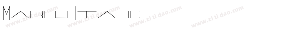 Marlo Italic字体转换